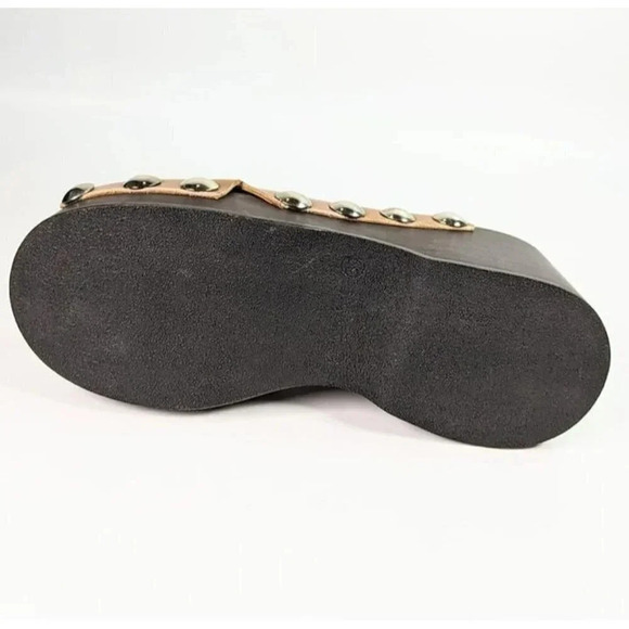 **Single Left Shoe** Ganni Women's Retro Stud-detail Platform Sandals Size 37 - Picture 5 of 5